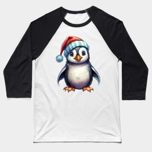 Christmas Penguin Baseball T-Shirt